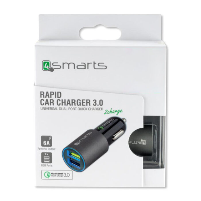 4smarts Quick Charge 3.0 USB autolader (duo) | Partly