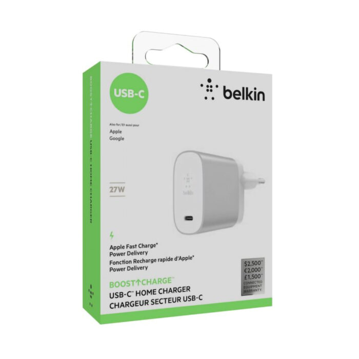 Belkin Boost Charge USB-C 27W thuislader (gecertificeerd) | Partly
