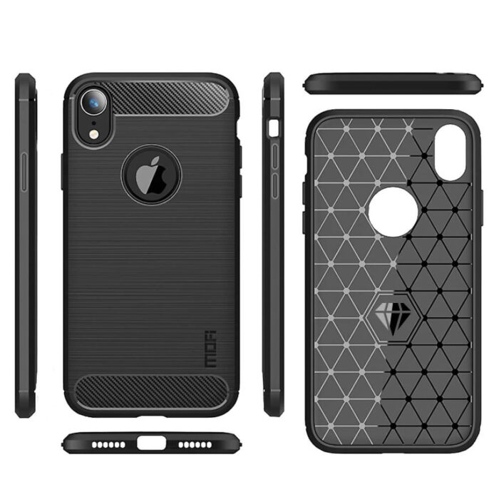 Brushed carbon fiber hoesje iPhone XS | Partly
