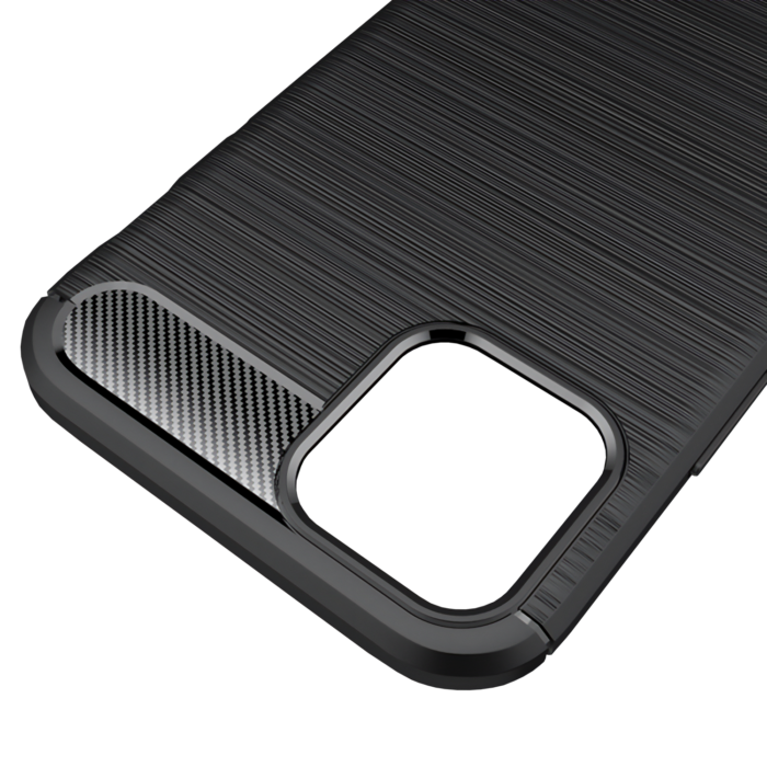 Brushed carbon fiber hoesje iPhone 12 | Partly