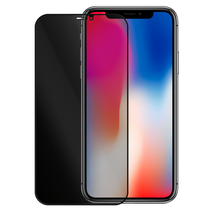 iPhone X privacy tempered glass | Partly