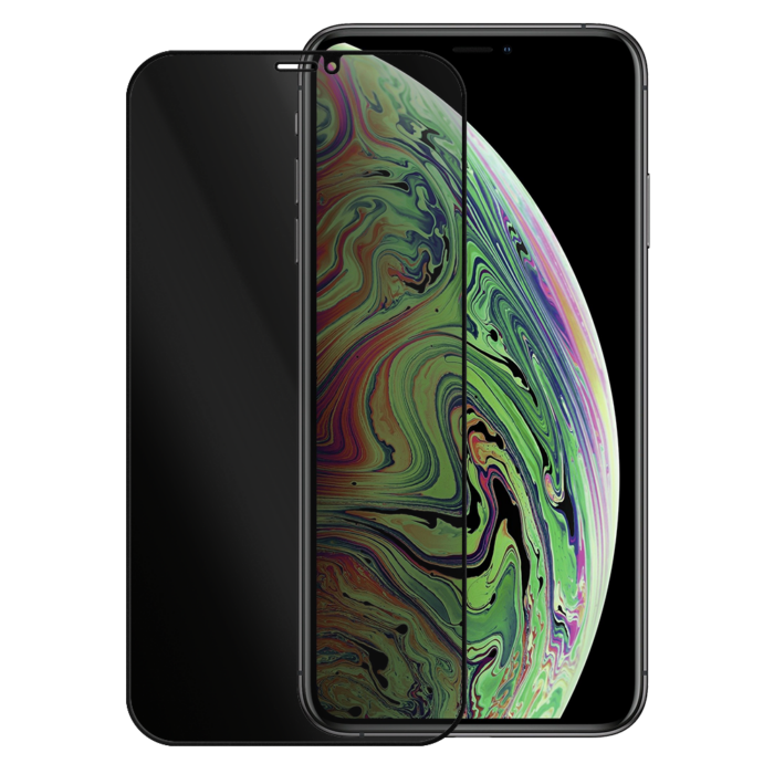 iPhone XS Max privacy tempered glass | Partly