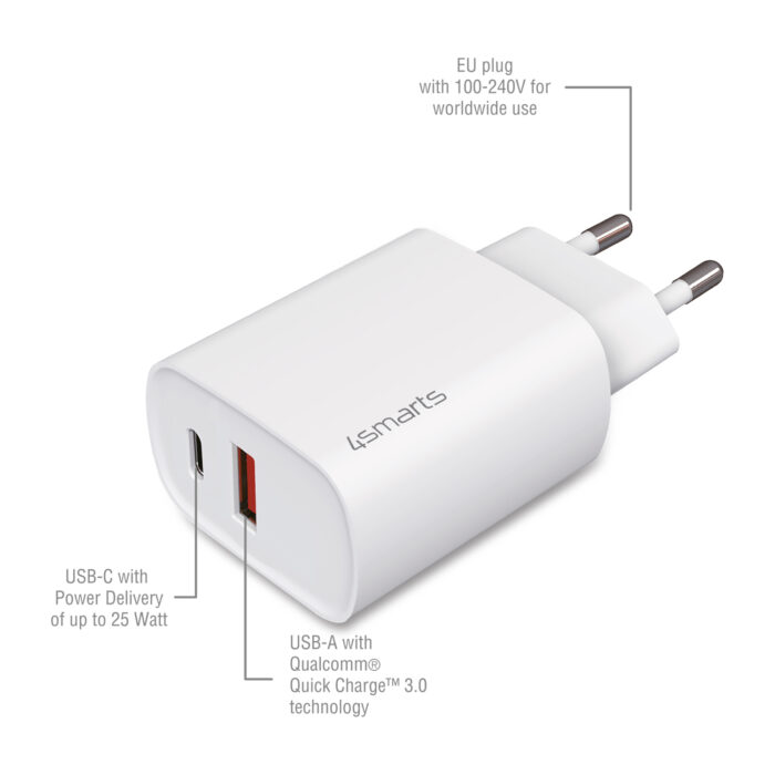 iPhone duo USB/USB-C adapter 25W (gecertificeerd) | Partly