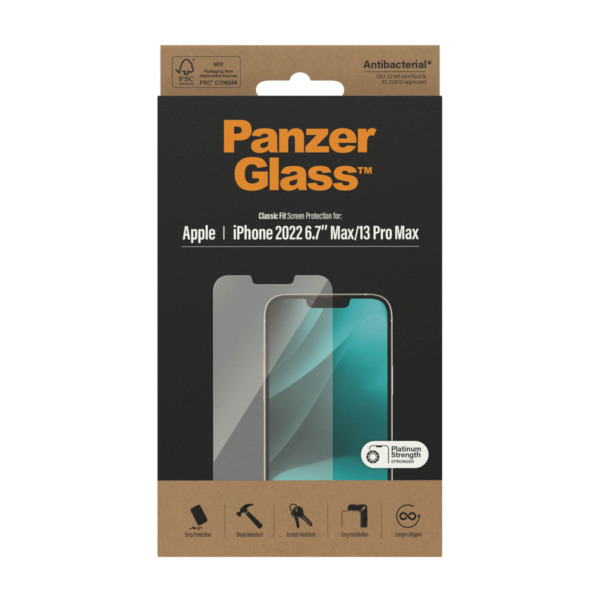 PanzerGlass iPhone 13 Pro Max screenprotector glas | Partly