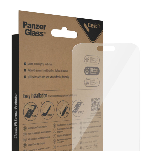 PanzerGlass iPhone 14 Pro Max screenprotector glas | Partly