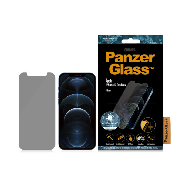 PanzerGlass iPhone 12 privacy screenprotector glas | Partly