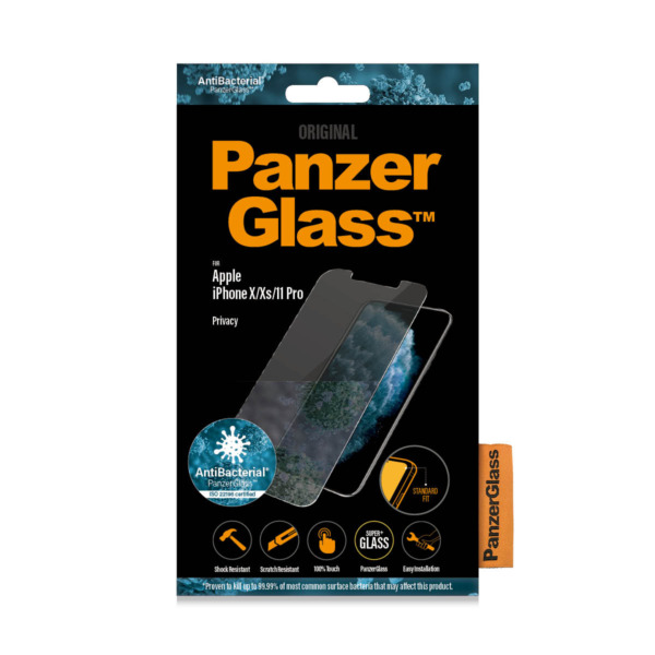 PanzerGlass iPhone XS privacy screenprotector glas | Partly