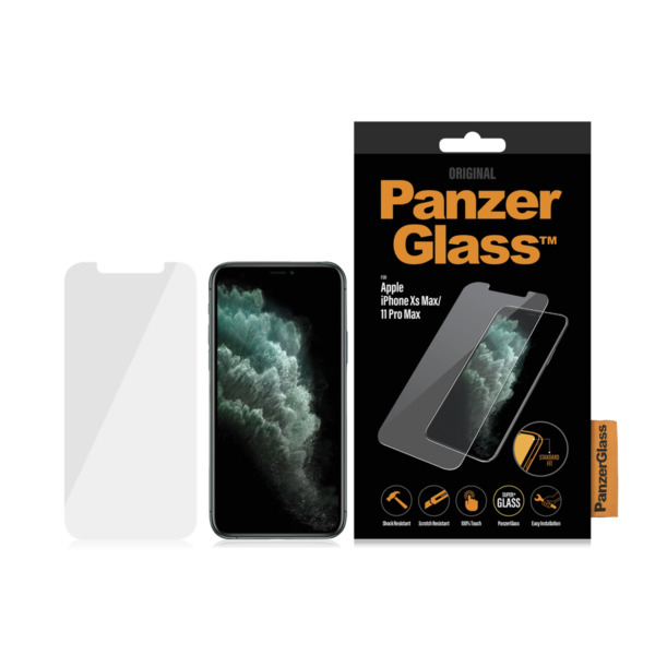 PanzerGlass iPhone XS Max screenprotector glas | Partly