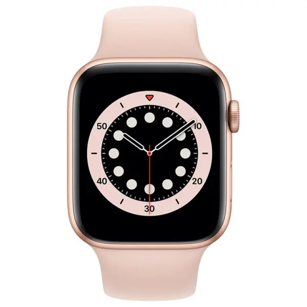 Apple Watch Series 6 44mm - Goud Aluminium Roze Sportband | Partly