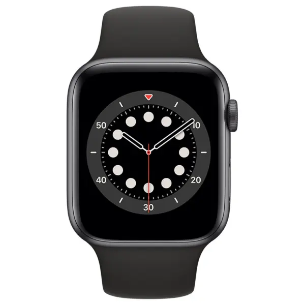 Apple Watch Series 6 44mm - Spacegrijs Aluminium Zwart Sportband | Partly