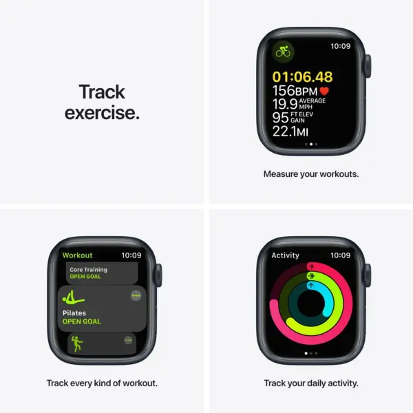 Apple Watch Series 7 41mm - Middernacht Aluminium Middernacht Sportband | Partly