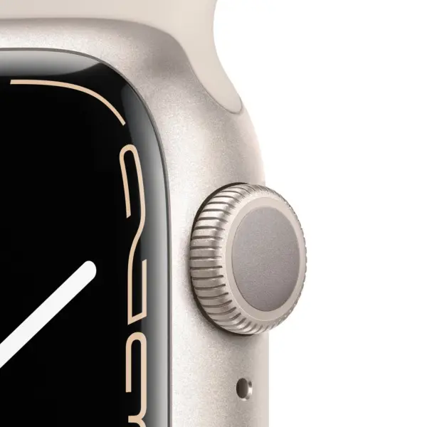 Apple Watch Series 7 45mm - Sterrenlicht Aluminium Sterrenlicht Sportband | Partly