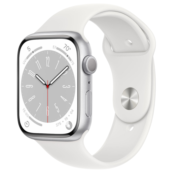 Apple Watch Series 8 45mm - Zilver Aluminium Wit Sportband | Partly