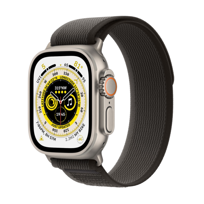 Apple Watch Ultra 49mm - Trail Band Zwart/Grijs | Partly
